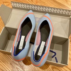 Rothy’s The Point (002-131) -Soft Blue/Orange Line
